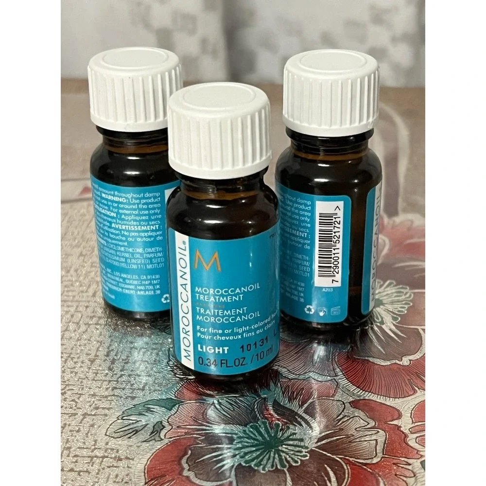 3 pk MOROCCANOIL TREATMENT light 0.34 FL OZ FOR ALL Hair New